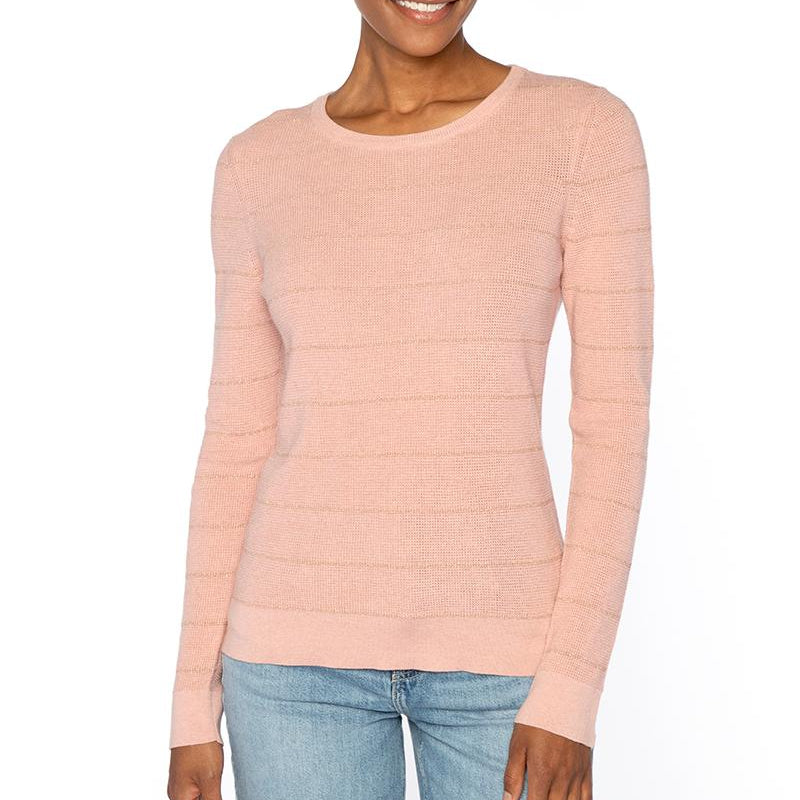 THERMAL LUREX STRIPE CREW