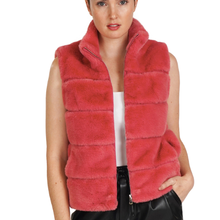Love Token Layla Genuine Rabbit Fur Vest (XS)