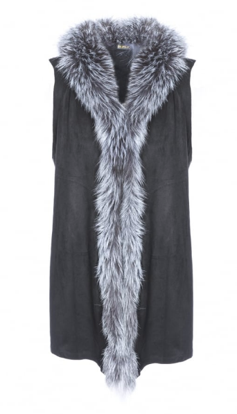 JL Faux Suede and Fur Gilet
